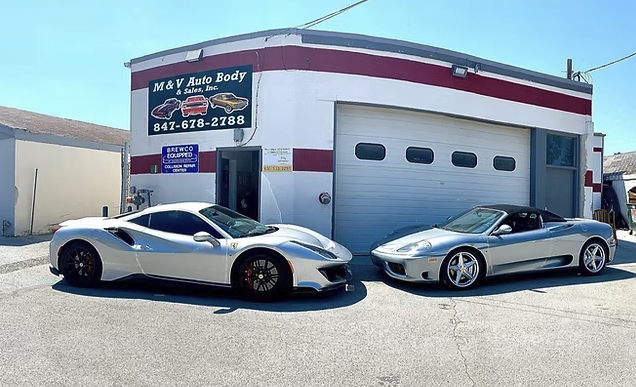 M&V Auto Body and Sales shop exterior